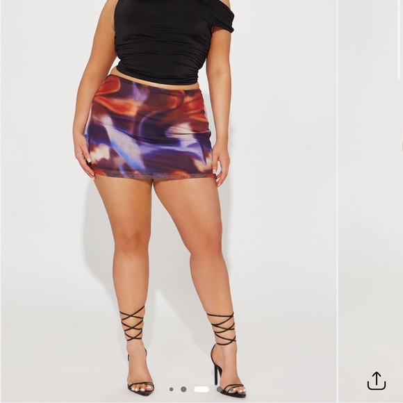 Fashion Nova Multicolor Mini Skirt - Picture 3 of 4
